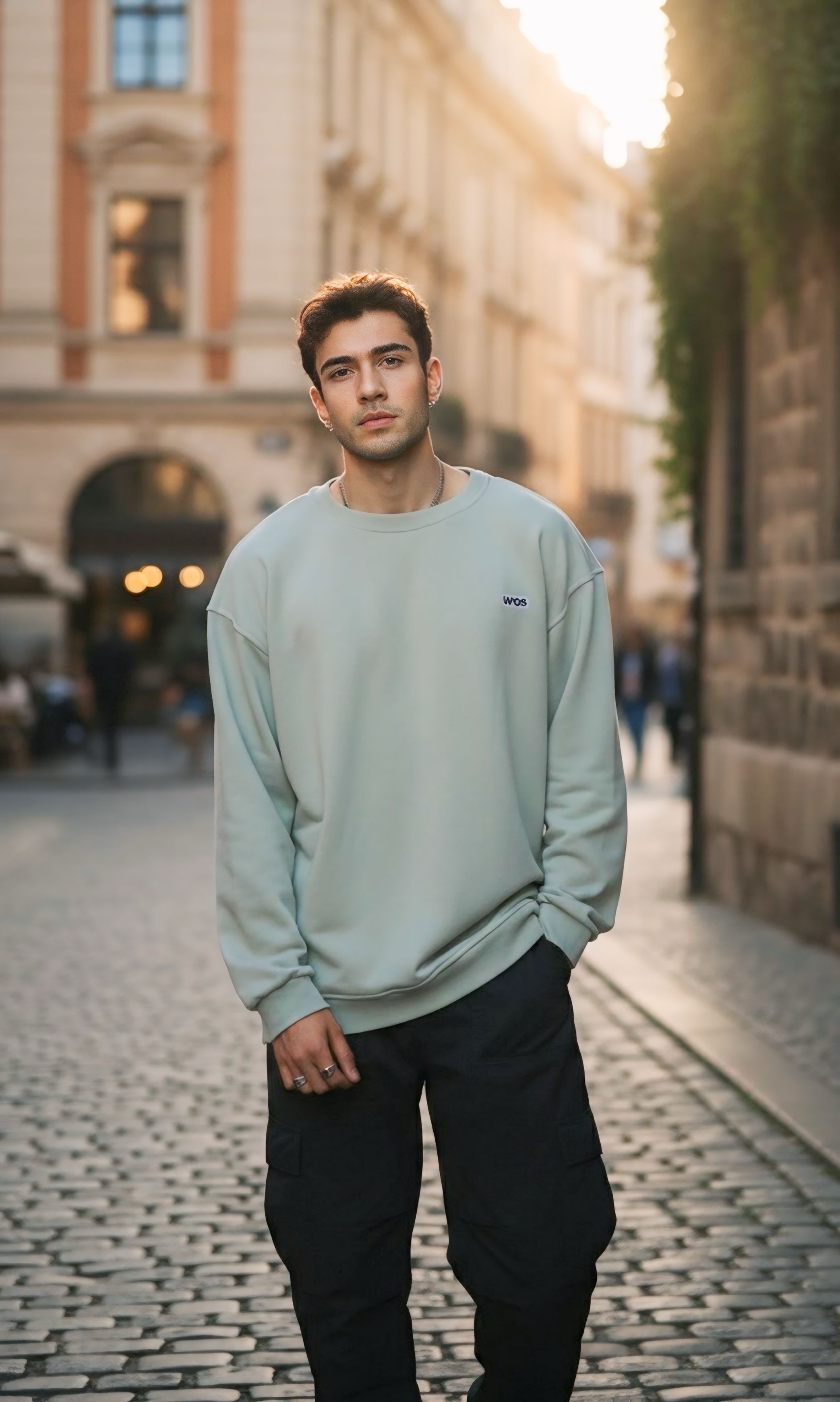 UVOS 3 İp Şardonsuz Nakış Detaylı